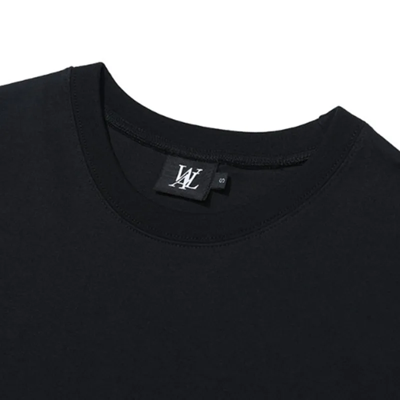 WOOALONG  |Unisex Street Style Plain Cotton Logo T-Shirts