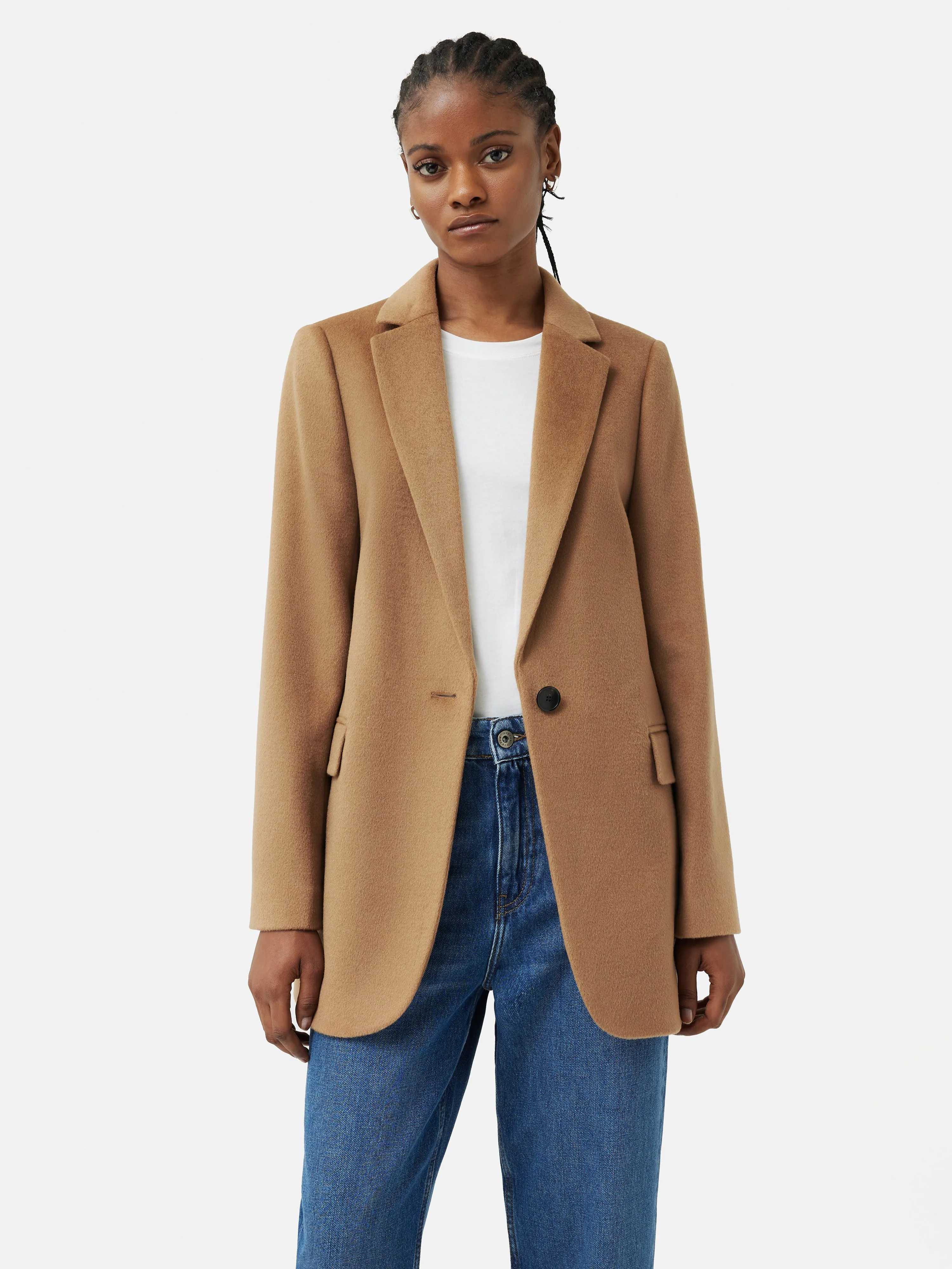 Wool Langford Tailored Coat | Camel