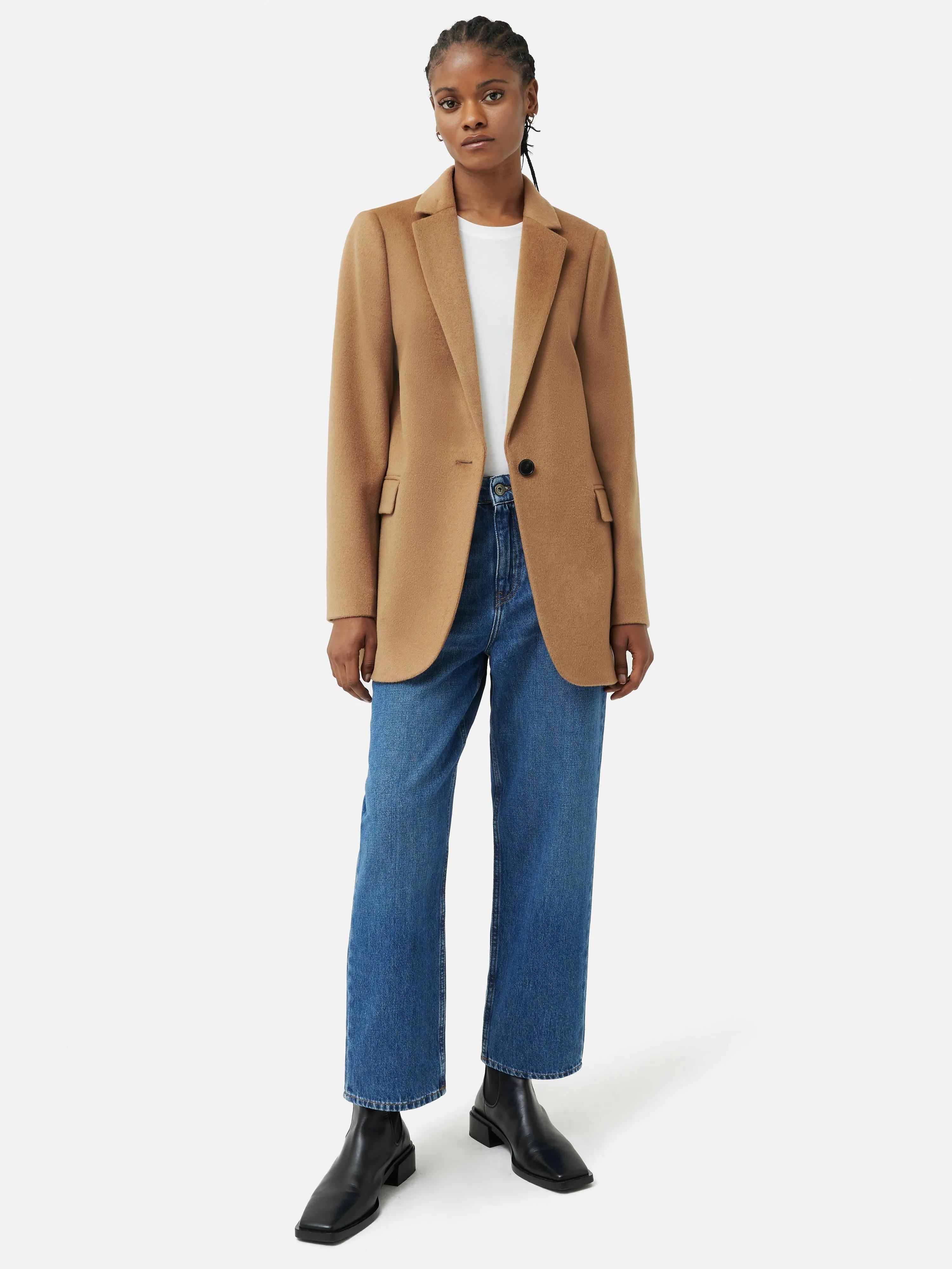 Wool Langford Tailored Coat | Camel