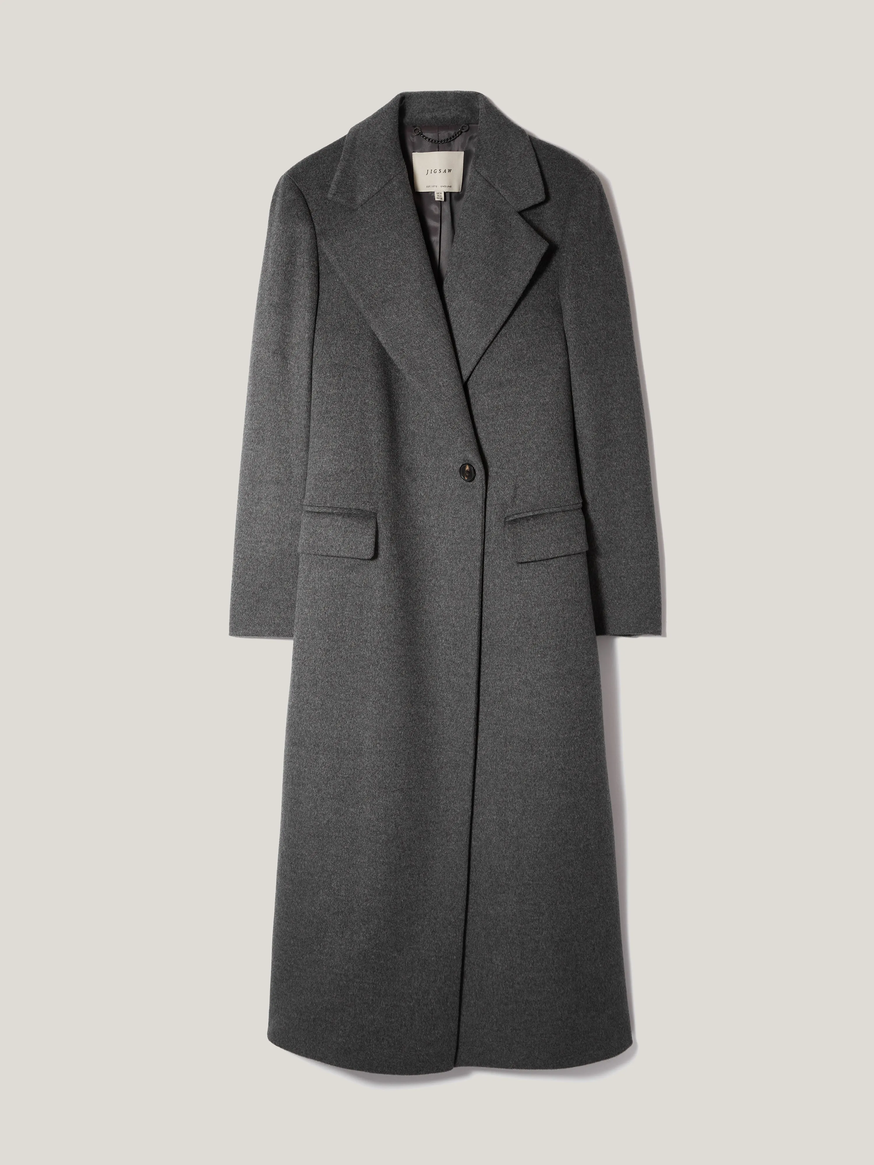 Wool Maxi City Coat | Charcoal