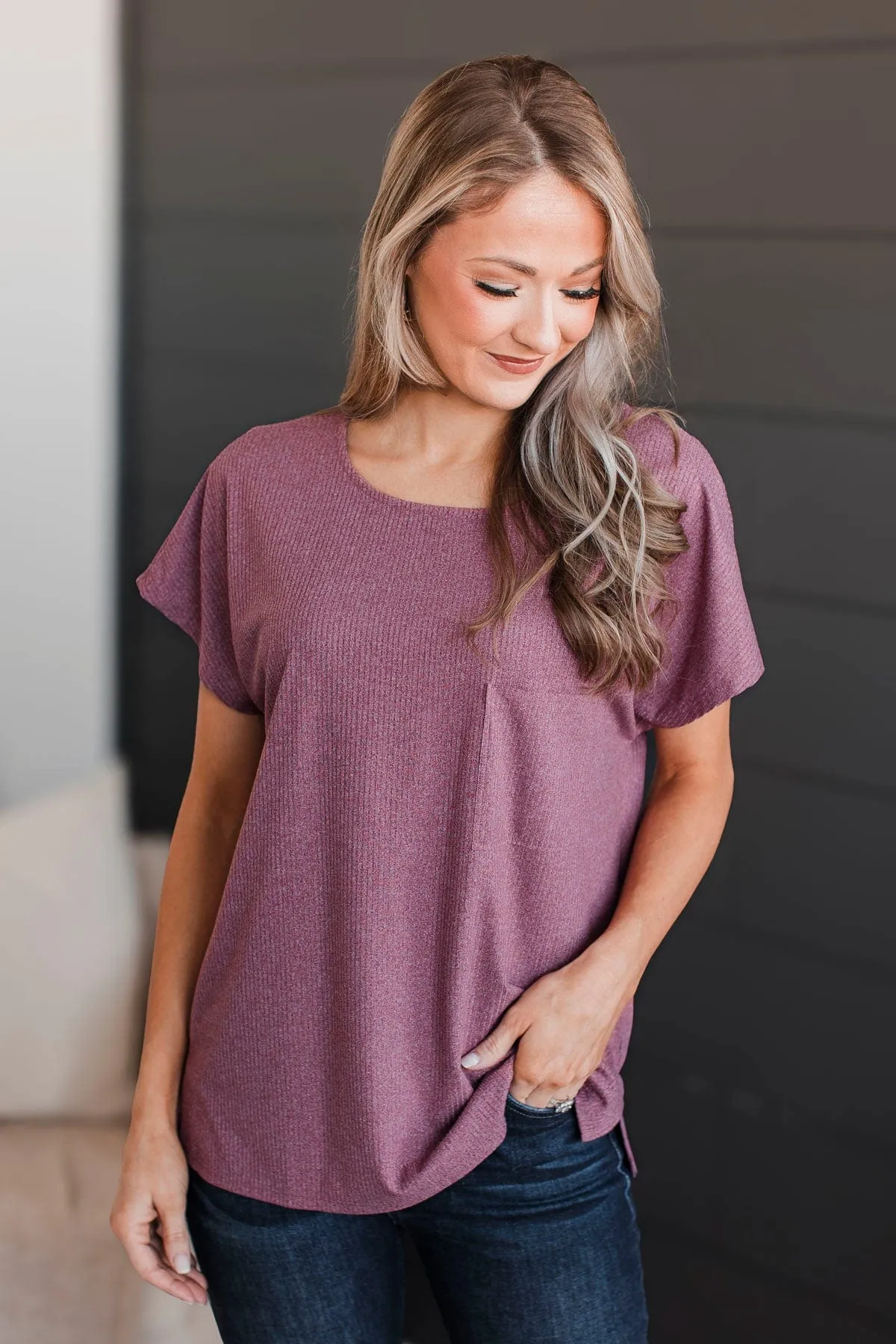 Wrapped Around Your Finger Knit Top- Marsala