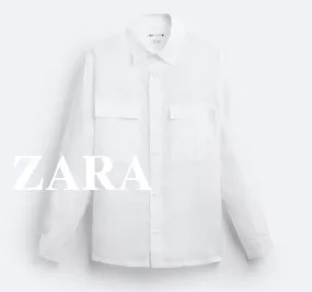 ZARA  |Linen Plain Shirts