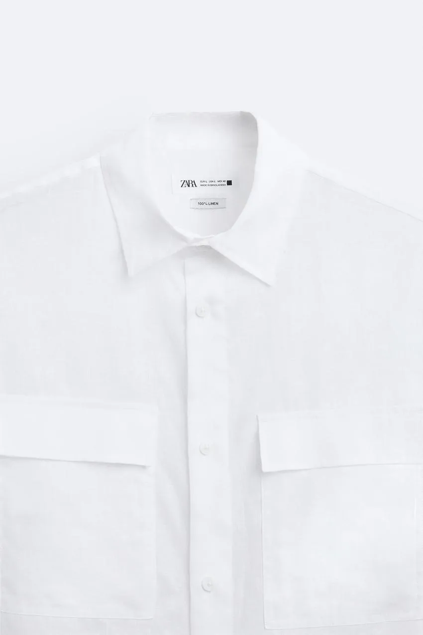 ZARA  |Linen Plain Shirts