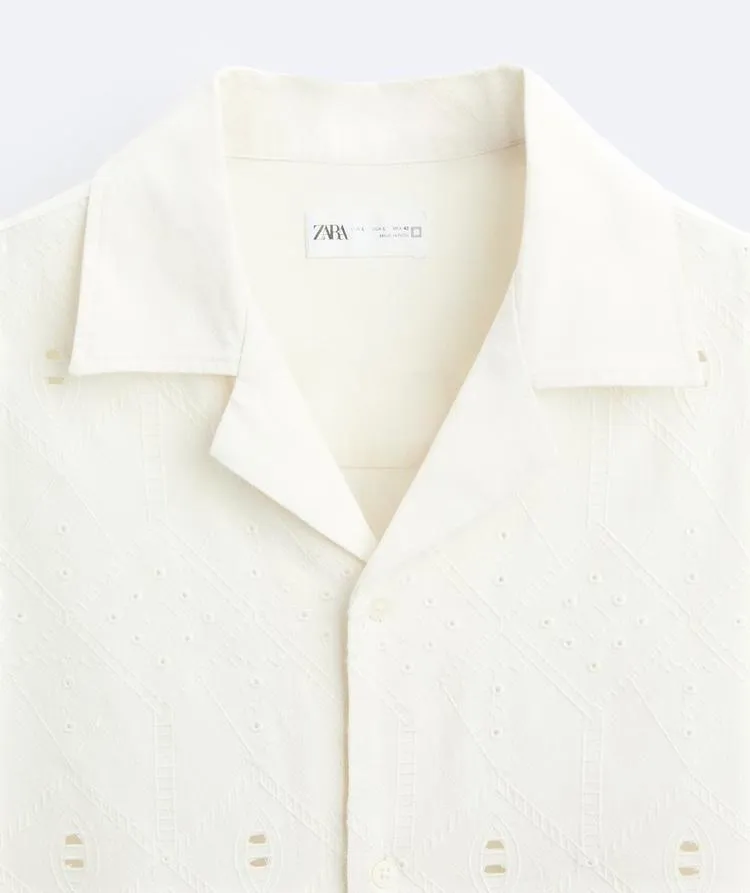 ZARA  |Plain Short Sleeves Shirts